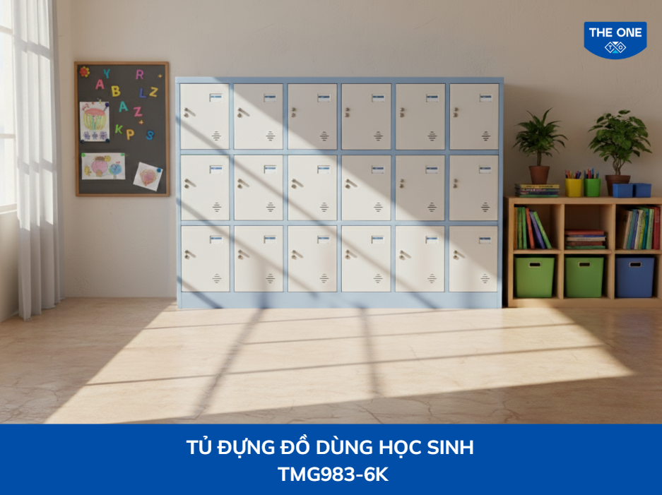 Lưu ý khi chọn tủ đựng đồ dùng cần phù hợp theo cấp học và số lượng học sinh mỗi lớp.